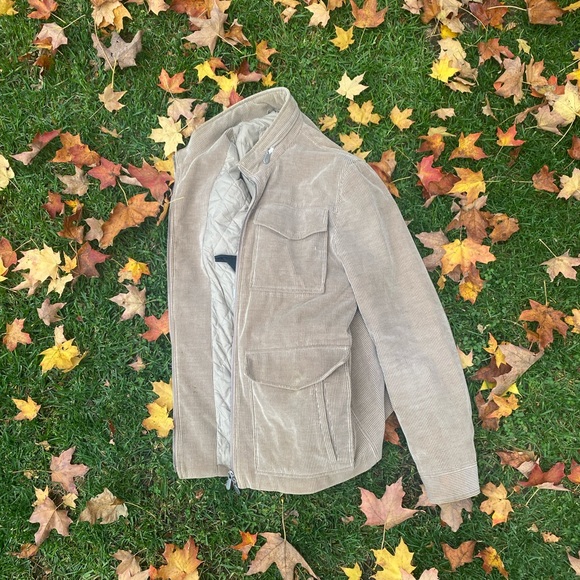 Eleventy Corduroy-Cashmere zip up jacket with hidden hood - Picture 2 of 4